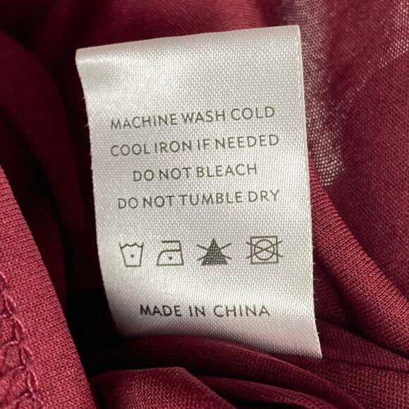 Baltic Born Kourtney Velvet Midi Dress One Shoulder Tulip Hem Merlot Red XL - Picture 8 of 9